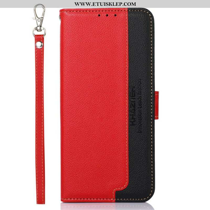 Etui Folio do iPhone 13 Mini Rfid Khazneh W Stylu Liczi